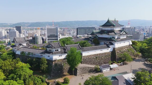 Aerial View of Wakayama Castle in Early Summer &ndash; Wakayama City, Japan「初夏の和歌山城空撮」和歌山県和歌山市