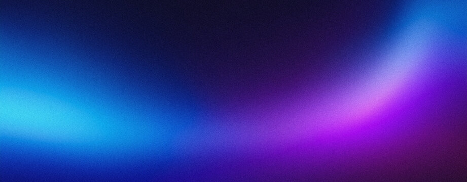 Abstract background color gradient blue purple glow dark grain texture light