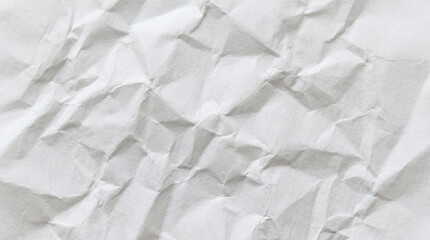 Obraz premium White Crumpled Paper Texture Background - Creased and Wrinkled Paper for Mockup and Design Overlay