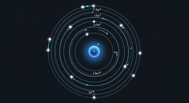 Astronomical illustration of planetary orbits around a star.