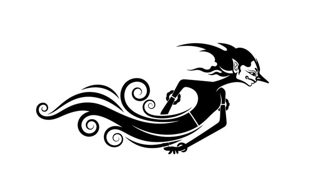 Javanese Wayang Kulit Shadow Puppet Silhouette Illustration