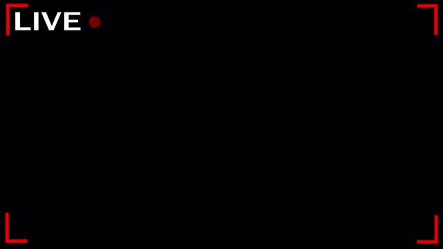 Live button Animation on transparent background,  live streaming icon animation, live streaming and broadcast icon with alpha channel.