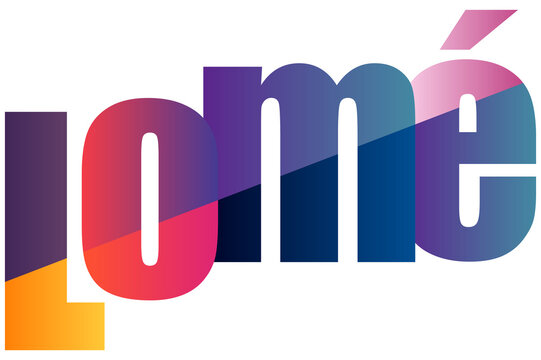 Colorful Gradient Text lome Design Featuring Stylish Lettering Style