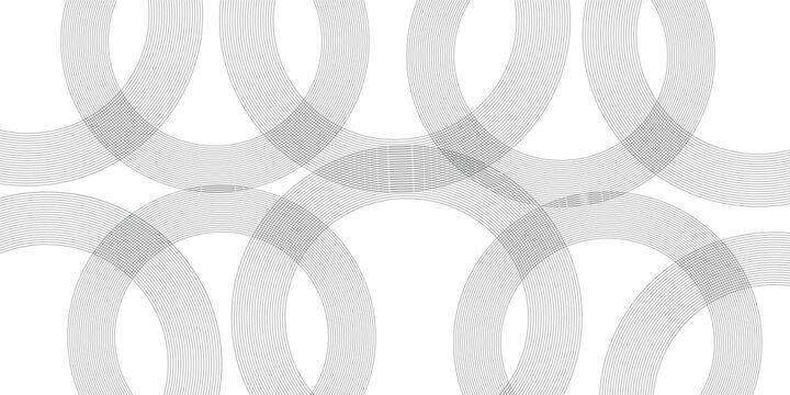 Abstract background with black lines circle and white background design Geometric design with dynamic on white background in concept, wave. circle shapes design.