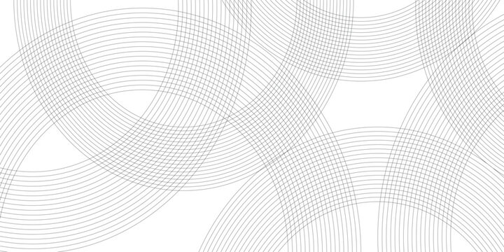Abstract background with black lines and white background design Geometric design with dynamic on white background in concept, wave. circle shapes design