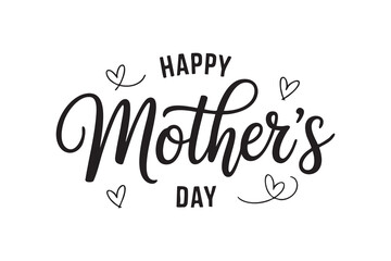 Fototapeta premium Happy Mother’s Day Typography Elegant Hand Lettering Designs