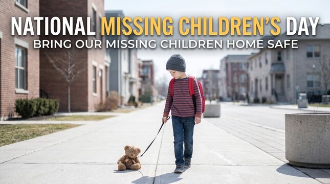 Man walking with dog on National Missing Children's Day