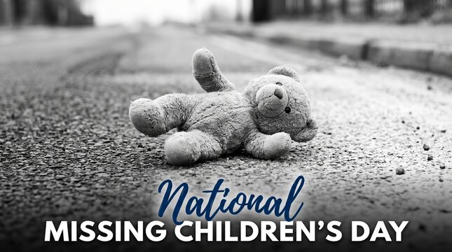 Forgotten Teddy Bear on Missing Children's Day