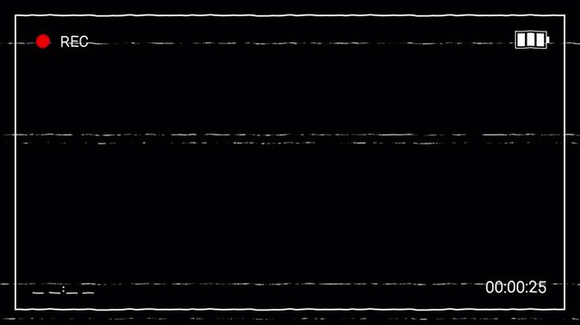 camcorder recording vhs overlay animation Transparent alpha channel 4K