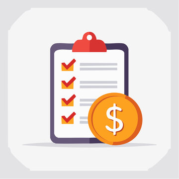 Checklist with Dollar Coin
