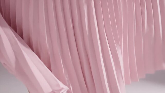 Soft Pink Pleated Fabric Texture