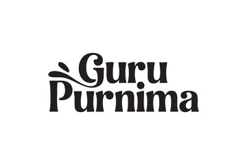Fototapeta premium Guru Purnima Typography Elegant Calligraphy & Lettering Designs