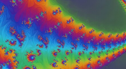 Fototapeta premium Abstract Fractal Art Background with Vibrant Color Spectrum