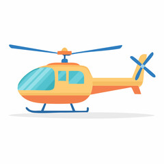 Fototapeta premium Cartoon Helicopter Illustration