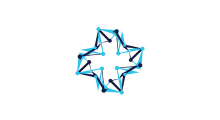 Obraz premium Abstract Geometrical Shape Illustration Suitable For Technology And Healthcare Concepts