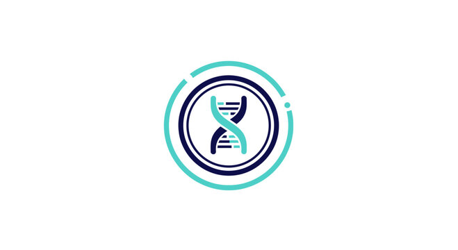 Abstract Helix Icon Represents Genetic Code, Medical Science and The Future of Biotechnology