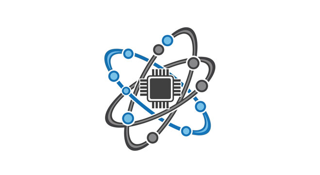 Abstract Representation Of Digital Circuitry And Quantum Computing Concept Image