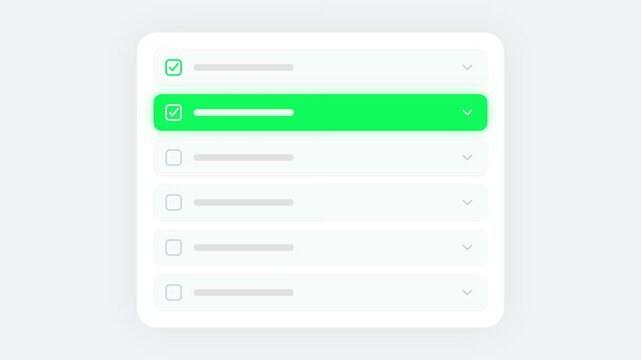 Interactive Checklist Animation for Task Management and Progress Tracking