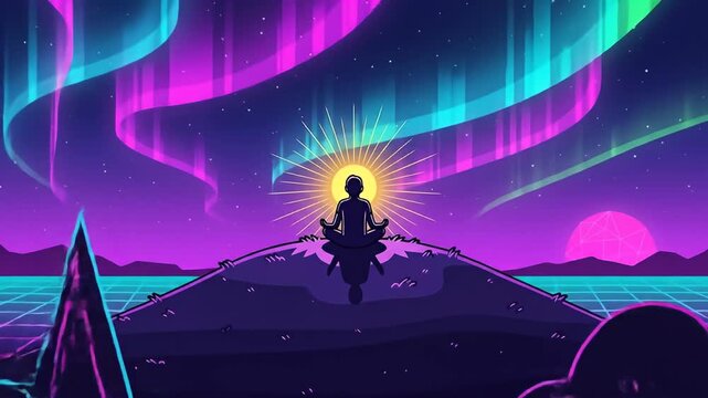 Meditative Aurora - A Journey to Inner Peace and Tranquility.