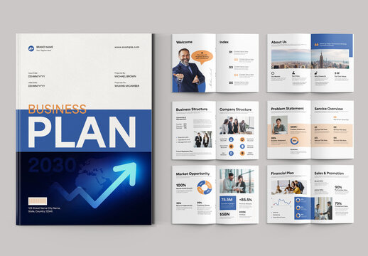Business Plan Brochure Template Layout