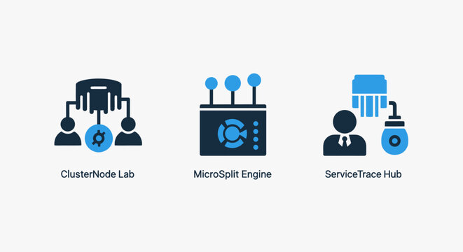 Advanced technology concept icons including decentralized artificial intelligence network quantum computing engine processing unit secure digital tokenization system decentralized intelligence