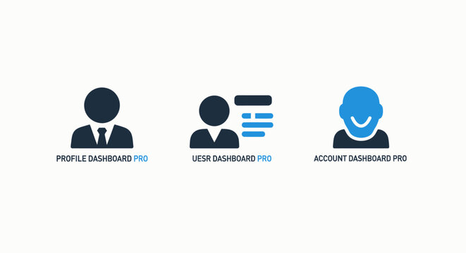 Set of corporate avatar profile user account business icons with business corporate employee management interface application software identity professional customer collection pictogram