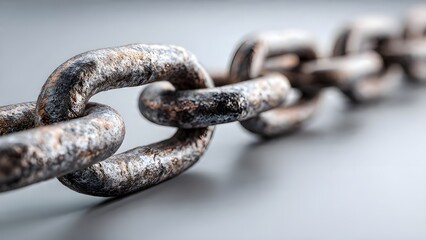 Fototapeta premium Chain Link Connection Partnership Business Concept Clean Background