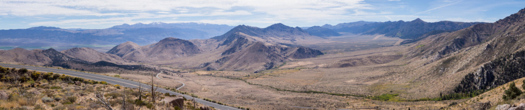 Panorama Of Route 89 Near Monitor Pass In The Eastern Sierra Nevada Range In California