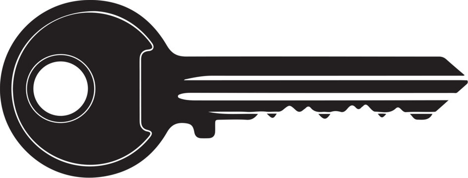 Black skeleton key metal