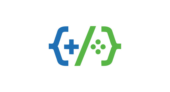 Coding And Gaming Unite: A Fusion Of Digital Design With Minimalist Vector Elements