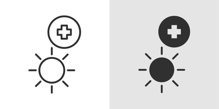 Summer Health Icon representing seasonal wellness, heat safety, hydration, sun protection, and healthy habits during hot weather conditions.