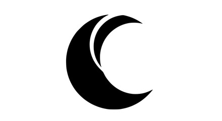 Obraz premium Abstract Crescent Moon Logo Design