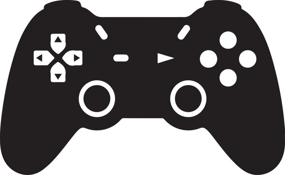 Black game controller gamepad white gaming controller
