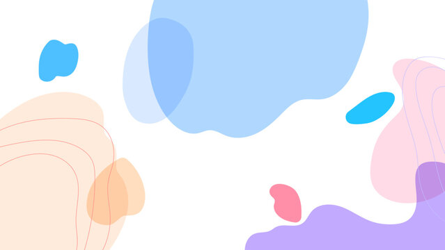 Abstract Background With Hand Drawn Organic Shapes Modern Minimal Style Flat Colorful Design Vector. Ideal for Social Media Posts, Website Banners, Presentations, Branding and Digital Marketing Design