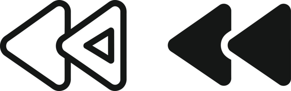 Two simple bell icons representing notifications and alerts for mobile apps or website user interfaces