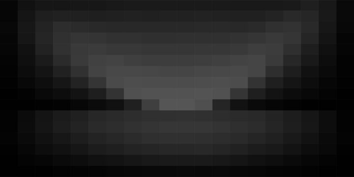 Square shape of black and white color in gradient pattern. 2D layout illustration