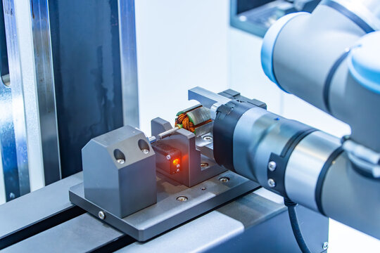 Rotor of electric motor with Robotic and Automation system control application on automate robot arm