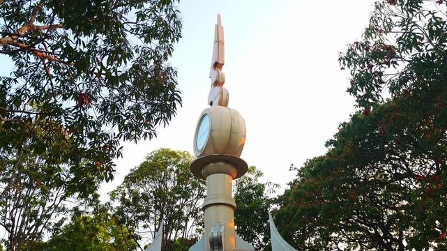 Clock tower in the garden