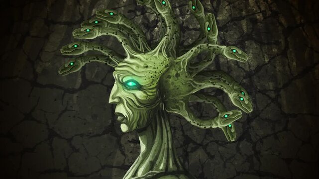 medusa gorgon mythology monster with serpent hair