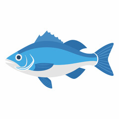 Fototapeta premium Blue Fish Illustration