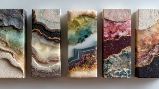 Geode slice art panels