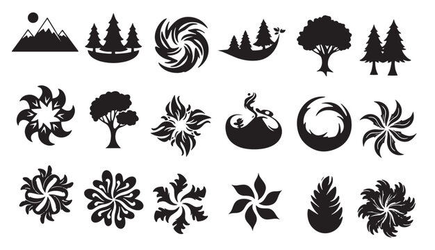 energy swirl spiral abstract geomatic shape logo decorative vector illustration