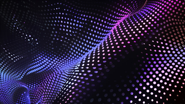 Abstract colorful dots pattern with vibrant wave effect