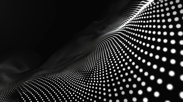 Abstract colorful dots pattern with vibrant wave effect