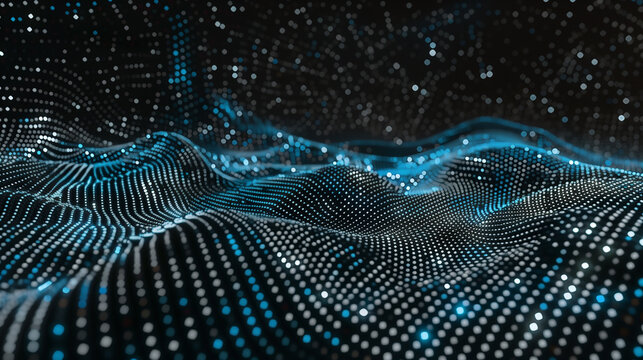 Abstract colorful dots pattern with vibrant wave effect