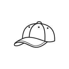 Fototapeta premium Minimalist Baseball Cap Icon