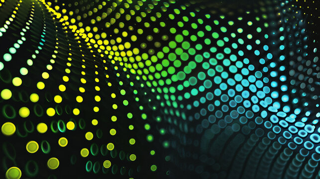 Abstract colorful dots pattern with vibrant wave effect