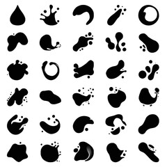Fototapeta premium Set of black silhouette animals including cats birds butterflies and nature elements in a seamless vector pattern design