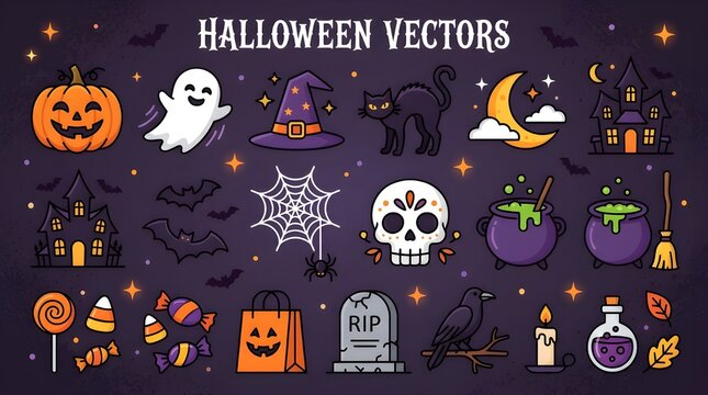 halloween seamless pattern with ghosts