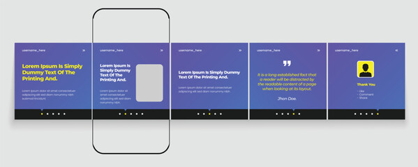 Set of LinkedIn carousel post, social media Instagram carousel post, modern and editable business carousel template design  © Tarek Digital